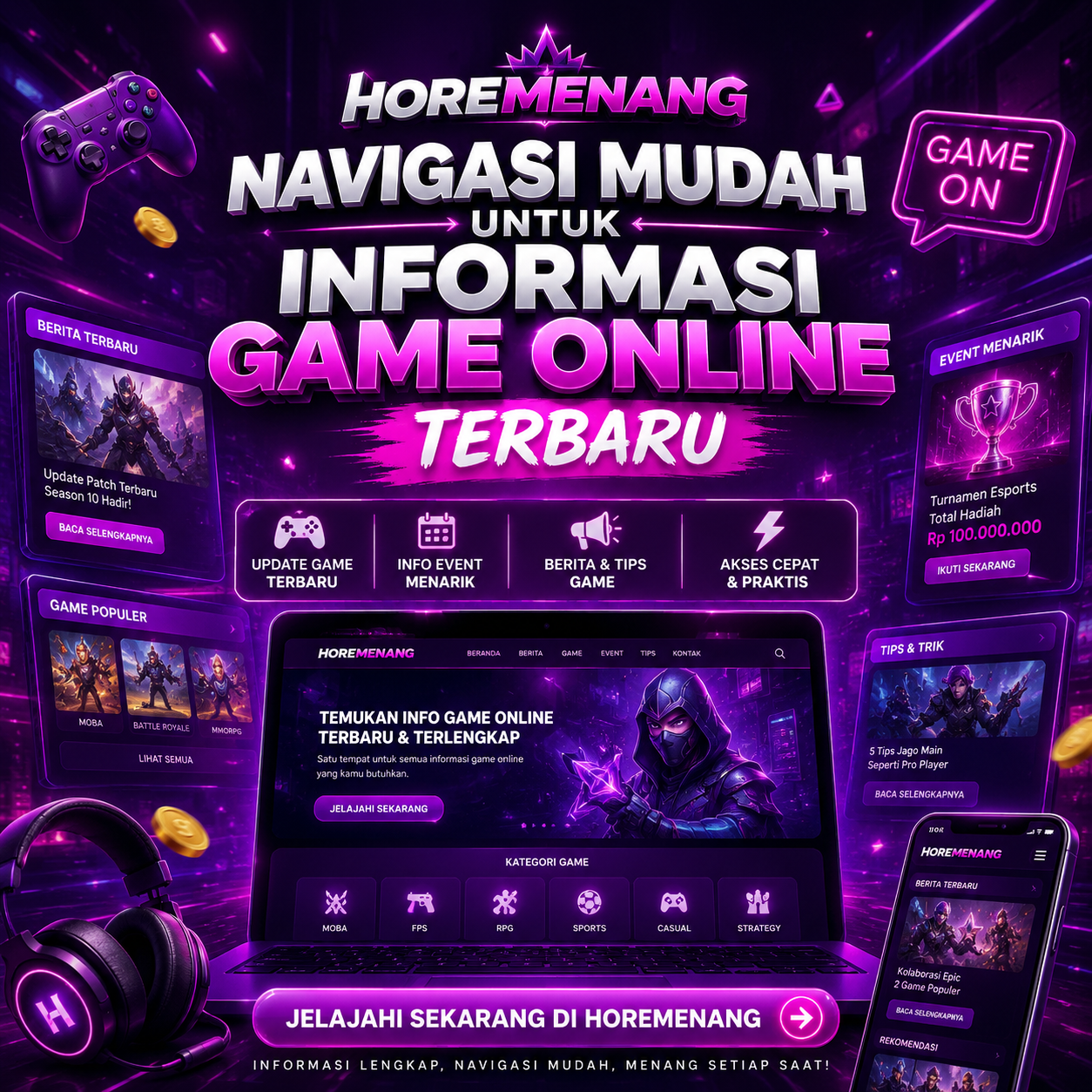 HOREMENANG | Navigasi Mudah untuk Informasi Game Online Terbaru